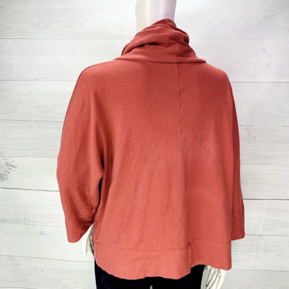 J Jill Womens Cowl Neck Sweater Cotton Modal Salmon Pink Pull Over Size S - Picture 8 of 14